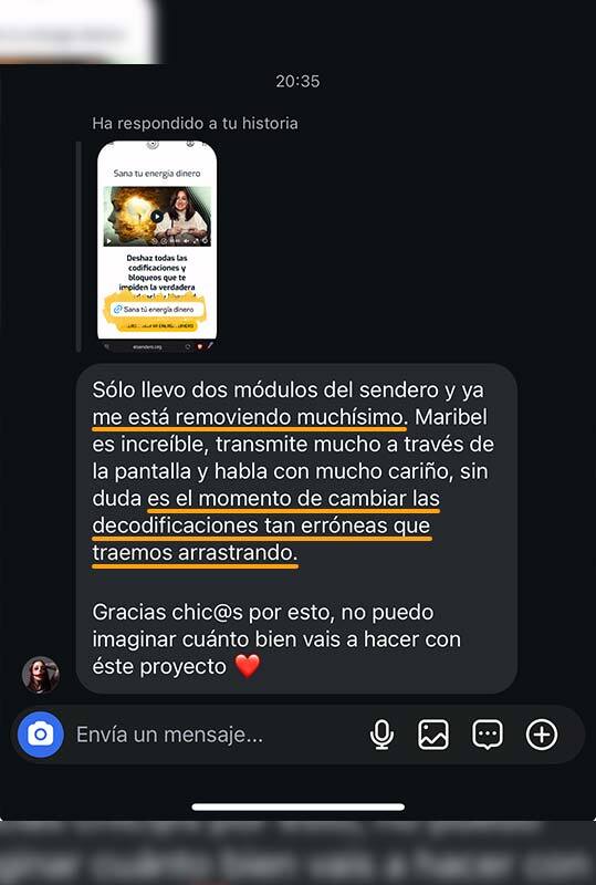 Testimonios Sana tu energía Dinero | El Sendero