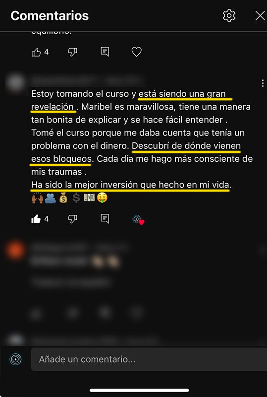 Testimonios Sana tu energía Dinero | El Sendero